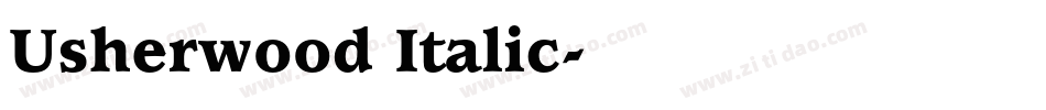 Usherwood Italic字体转换